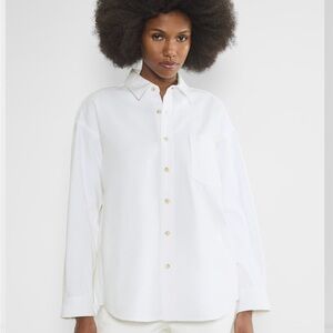 Classic White Button-Up Shirt